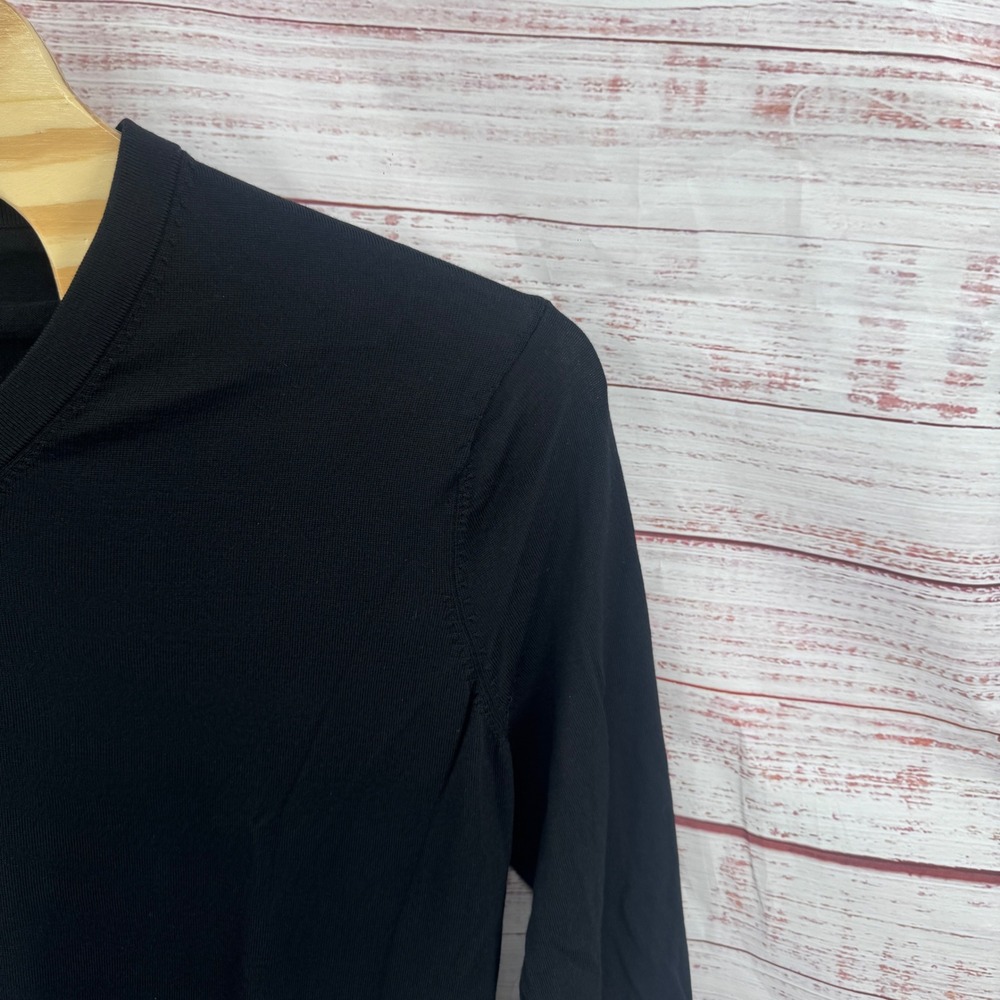 Brooks Brothers Brookstech Merino Wool V-Neck Sweater Mens‎ Large Black Pullover - Picture 3 of 10